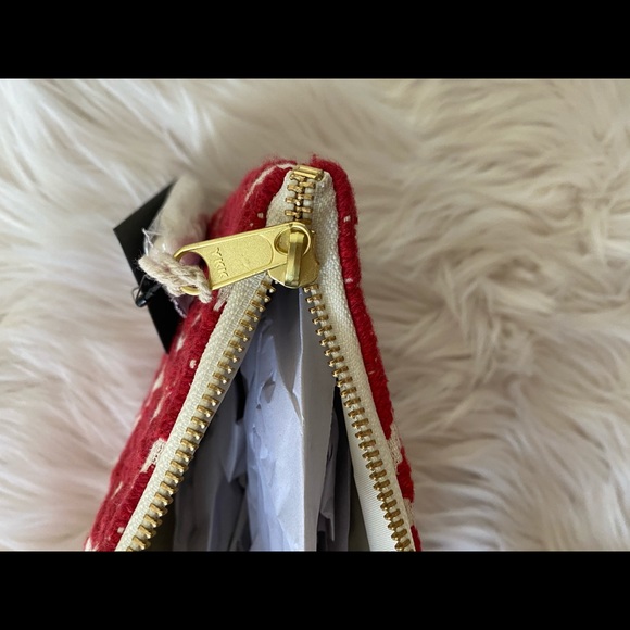 SOLD Aztec Print Crochet Red Clutch - Picture 6 of 6